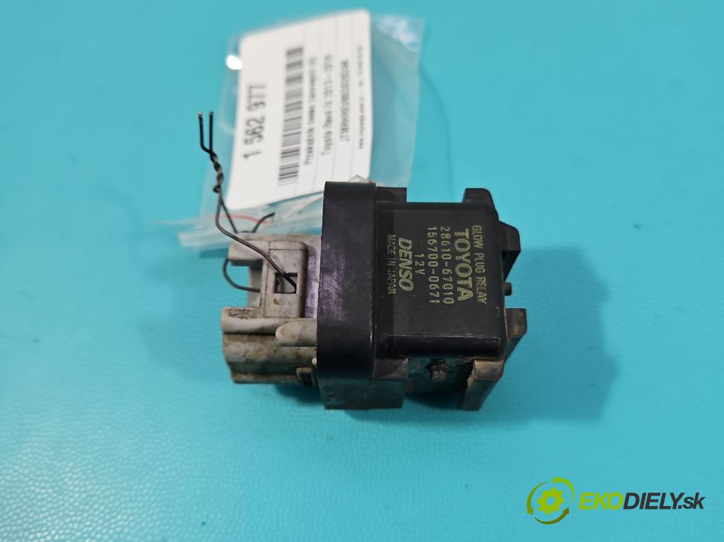 Toyota Rav4 IV 2013-2018 2.0 D4D 124hp manual 91 kW 1998 cm3 5- Relé: svíčky: zařicích: 28610-67010 (Relé)