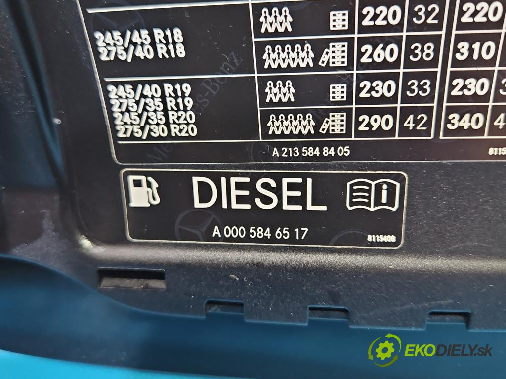 Mercedes E W213 2016-2023 2.0 CDI 194KM automatic 143 kW 1950 cm3 4- Klapka nalévání paliva A0005846517 (Klika dveří ostatní)