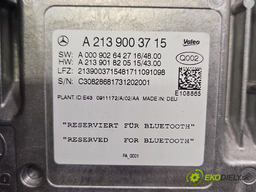 Mercedes E W213 2016-2023 2.0 CDI 194KM: automatic 143 kW 1950 cm3 4- riadiaca jednotka ostatné A2139003715