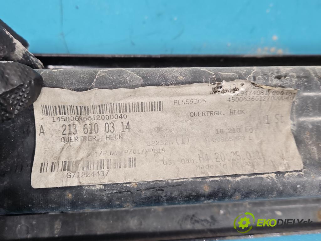 Mercedes E W213 2016-2023 2.0 CDI 194KM: automatic 143 kW 1950 cm3 4- výstuha nárazník zadné A2136100314