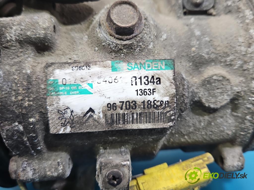 Citroen DS3 2010-2016 1.6 hdi 92 HP manual 68 kW 1560 cm3 3- Kompresor: klimatizácie 9670318880 (Kompresor klimatizácie)