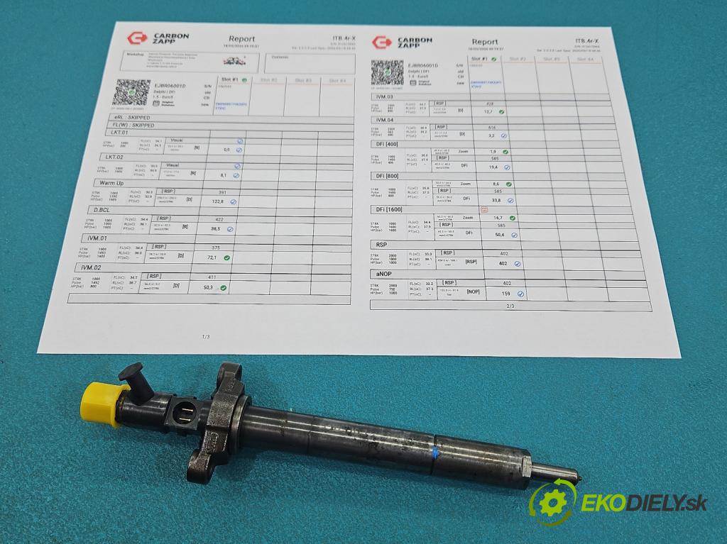 Citroen C5 II 2008-2017 2.0 hdi 136hp manual 100 kW 1997 cm3 4- vstřikovač EJBR06001D (Vstřikovač paliva)