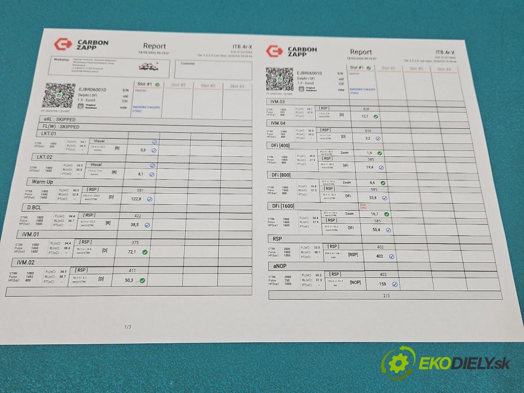 Citroen C5 II 2008-2017 2.0 hdi 136hp manual 100 kW 1997 cm3 4- vstřikovač EJBR06001D (Vstřikovač paliva)