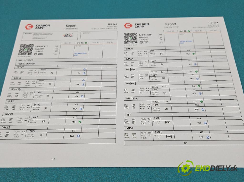 Citroen C5 II 2008-2017 2.0 hdi 136hp manual 100 kW 1997 cm3 4- vstřikovač EJBR06001D (Vstřikovač paliva)