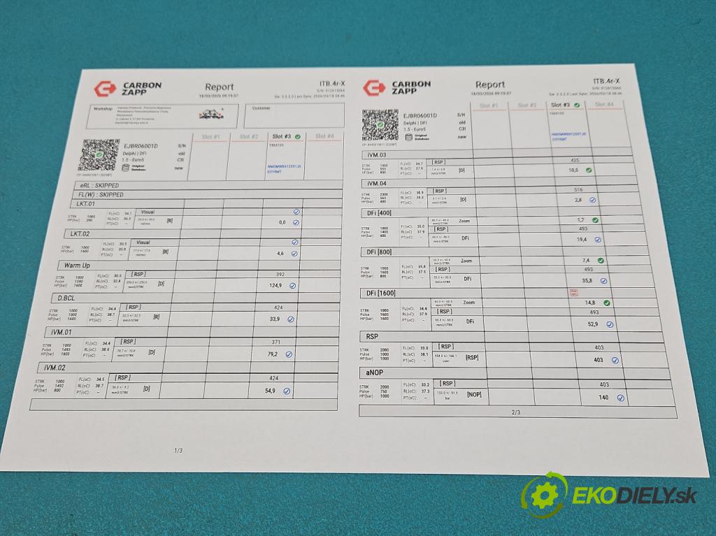 Citroen C5 II 2008-2017 2.0 hdi 136hp manual 100 kW 1997 cm3 4- vstřikovač EJBR06001D (Vstřikovač paliva)