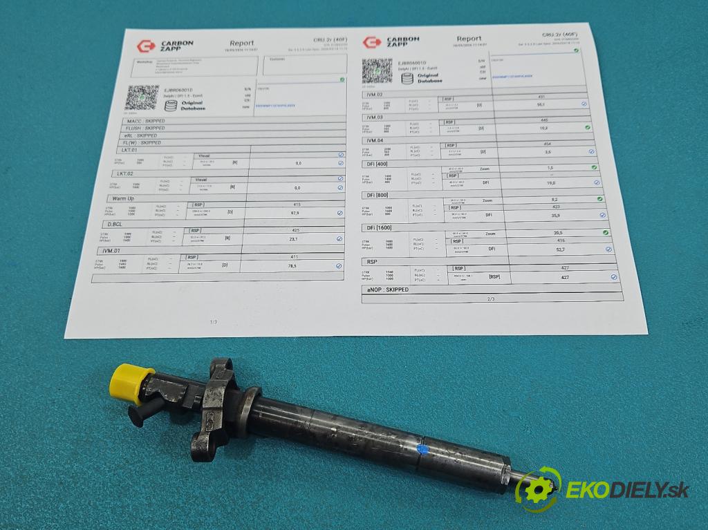 Citroen C5 II 2008-2017 2.0 hdi 136hp manual 100 kW 1997 cm3 4- vstřikovač EJBR06001D (Vstřikovač paliva)