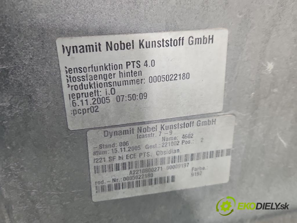 Mercedes S W221 2005-2013 3.5 V6 272 hp automatic 200 kW 3498 cm3 4- nárazník zadní  (Klika dveří ostatní)