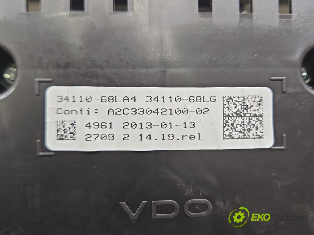 Suzuki Swift Mk7 2010-2017 1.2 16V 94 hp manual 69 kW 1242 cm3 5- Přístrojová deska 34110-68LA4 (Přístrojová deska)