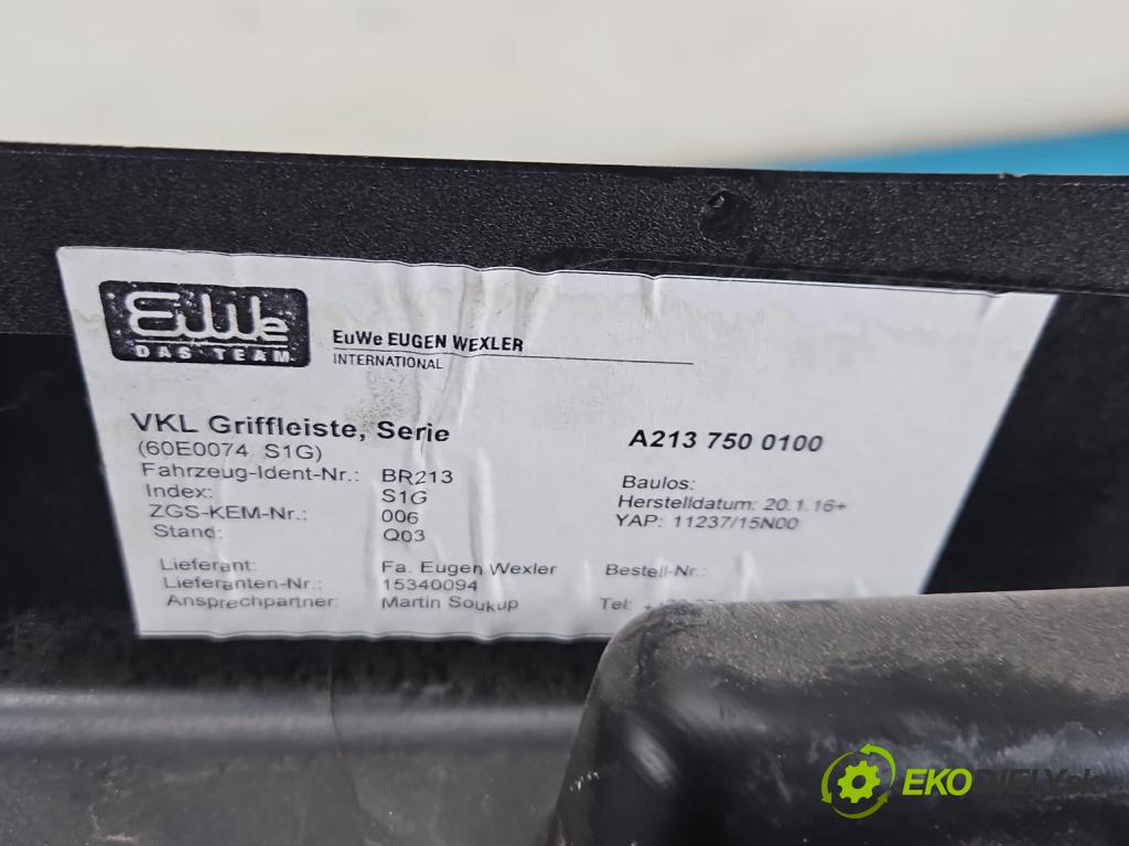 Mercedes E W213 2016-2023 2.0 CDI 194KM automatic 143 kW 1950 cm3 4- kryt plastová A2137503900