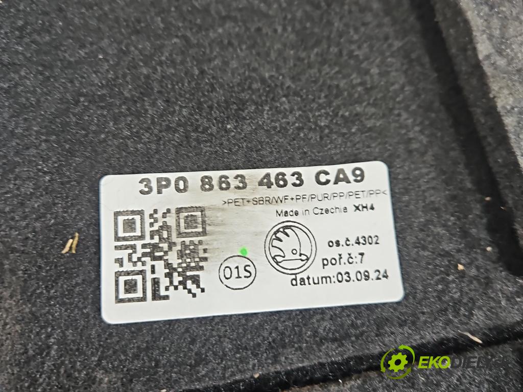 Skoda Superb IV 2023- 2.0 TDI 150 hp automatic 110 kW 1968 cm3 5- koberec do auta kufra: 3P0863463