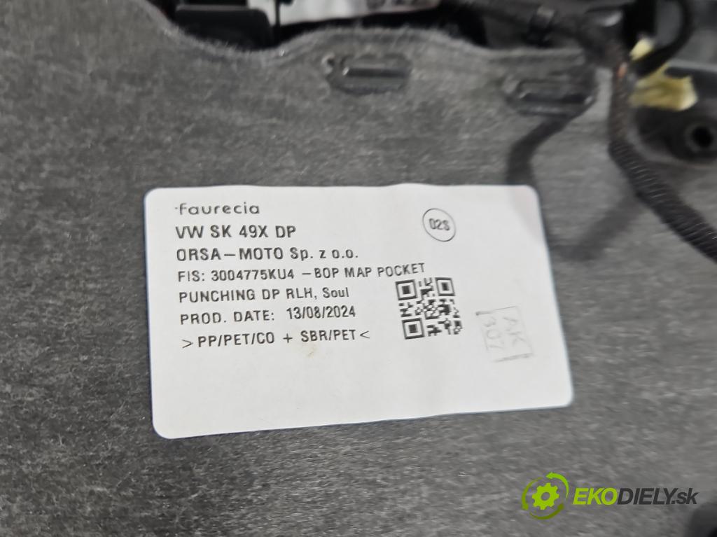 Skoda Superb IV 2023- 2.0 TDI 150 hp automatic 110 kW 1968 cm3 5- Tapacír: dveře zadní levé 3P0867211