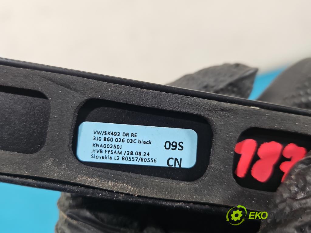 Skoda Superb IV 2023- 2.0 TDI 150 HP automatic 110 kW 1968 cm3 5- zábradlí: 3J086002603C