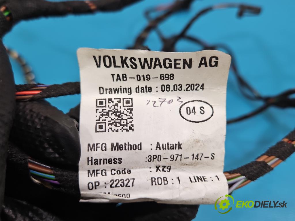 Skoda Superb IV 2023- 2.0 TDI 150 HP automatic 110 kW 1968 cm3 5- Zväzok: kufrové dvere zadné 3P0971147S