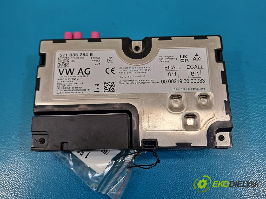 Skoda Superb IV 2023- 2.0 TDI 150 HP automatic 110 kW 1968 cm3 5- riadiaca jednotka ostatné 571035284B