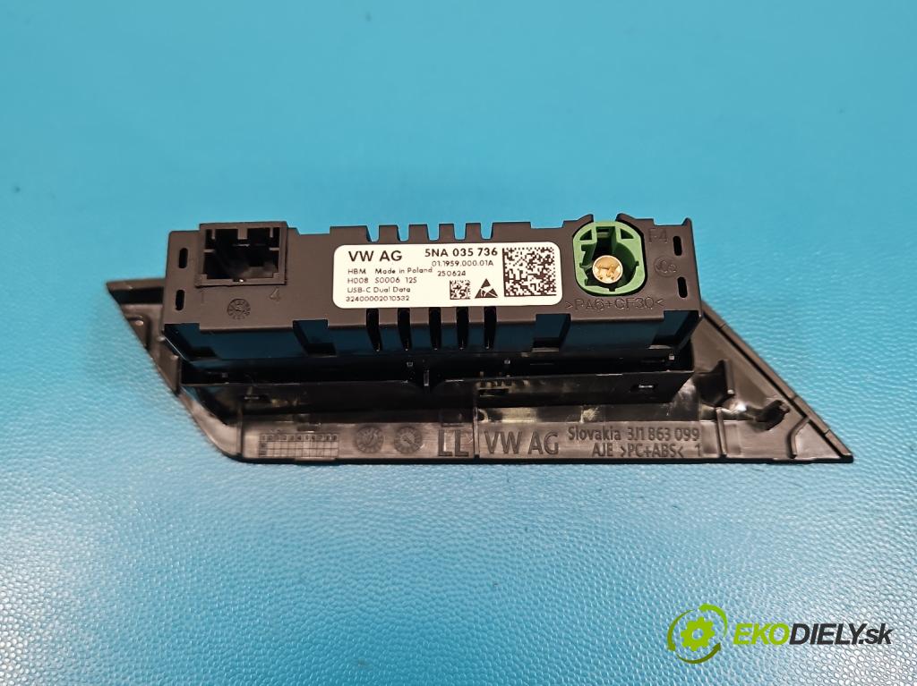 Skoda Superb IV 2023- 2.0 TDI 150 HP automatic 110 kW 1968 cm3 5- zásuvka USB 5NA035736