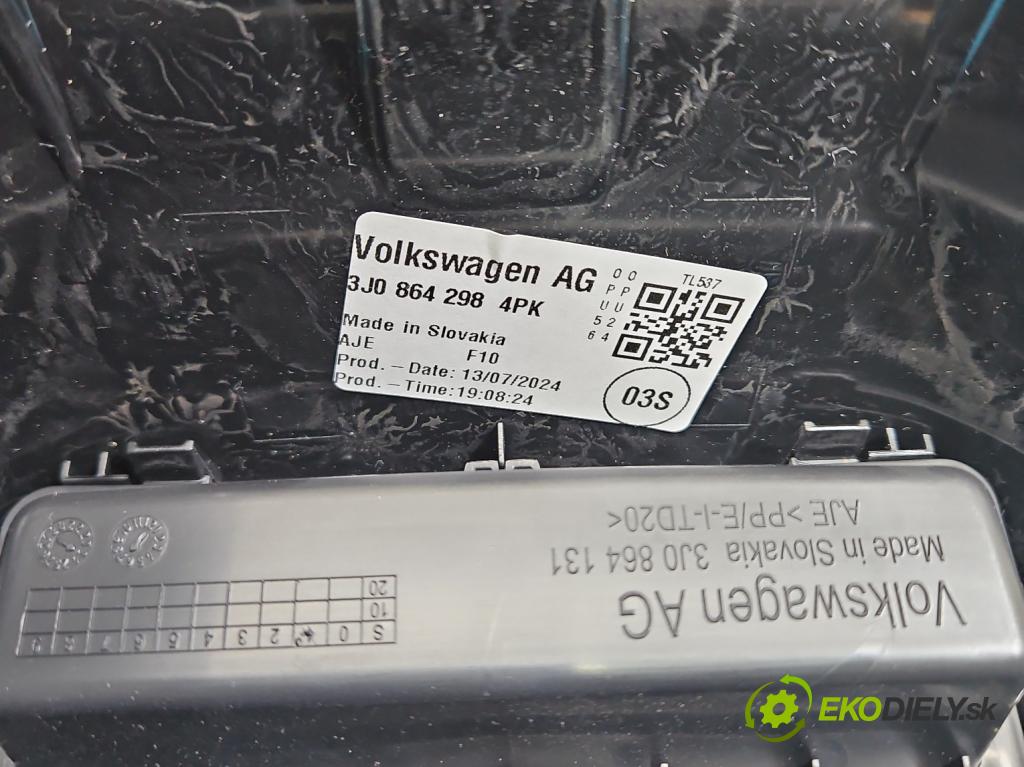 Skoda Superb IV 2023- 2.0 TDI 150 HP automatic 110 kW 1968 cm3 5- Mřížka: kúrenia ostatné 3J0864298