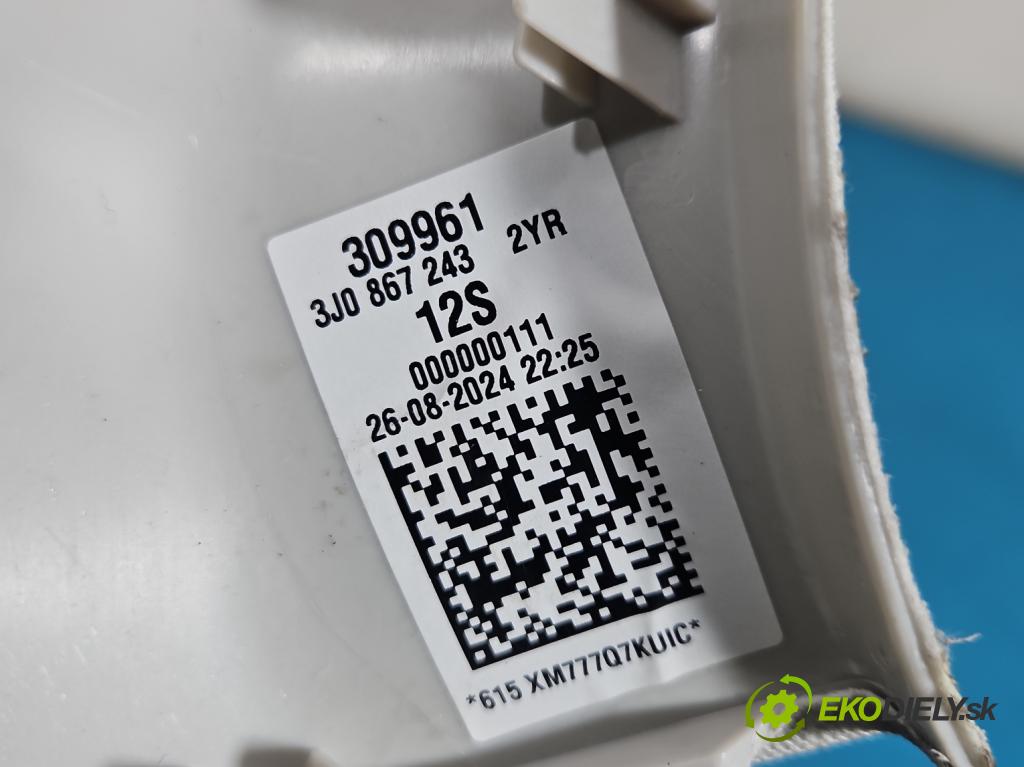 Skoda Superb IV 2023- 2.0 TDI 150 hp automatic 110 kW 1968 cm3 5- kryt plastová 3J0867243