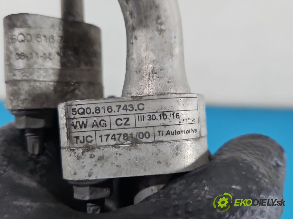 Vw Golf VII 2012-2020 1.2 TSI 86 hp manual 63 kW 1197 cm3 5- trubka klíma 5Q0816743C