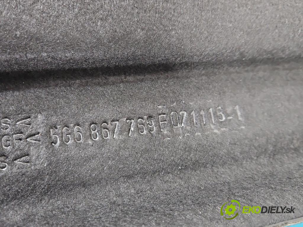 Vw Golf VII 2012-2020 1.2 TSI 86 HP manual 63 kW 1197 cm3 5- zadná 5G6867769F (Pláto kufra)