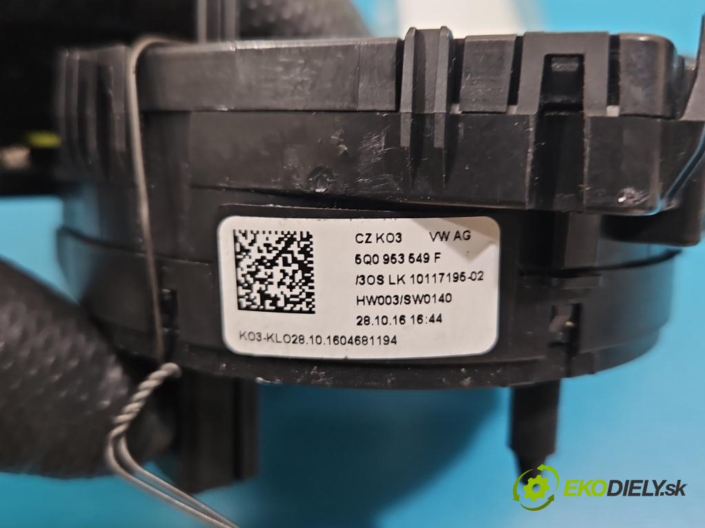 Vw Golf VII 2012-2020 1.2 TSI 86 HP manual 63 kW 1197 cm3 5- Páska: airbag 5Q0953549F (Airbag)