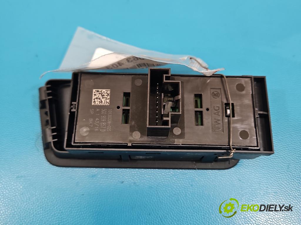 Vw Golf VII 2012-2020 1.2 TSI 86 HP manual 63 kW 1197 cm3 5- prepínač okien spätných zrkadiel 5G0959857D