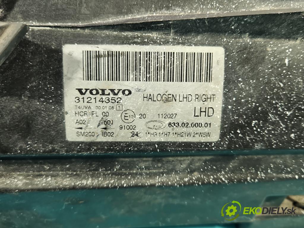 Volvo V70 III 2007-2016 2.0 16V 145 HP manual 107 kW 1999 cm3 5- Reflektor: pravý 31214352 (Svetlo predné pravé)