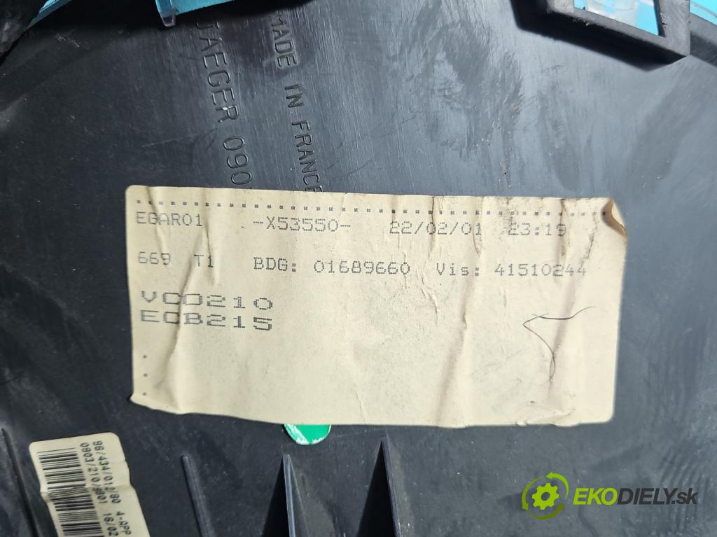 Peugeot 206 1.1 8V 60 hp manual 44 kW 1124 cm3 5- Přístrojová deska 9643401280 (Přístrojová deska)