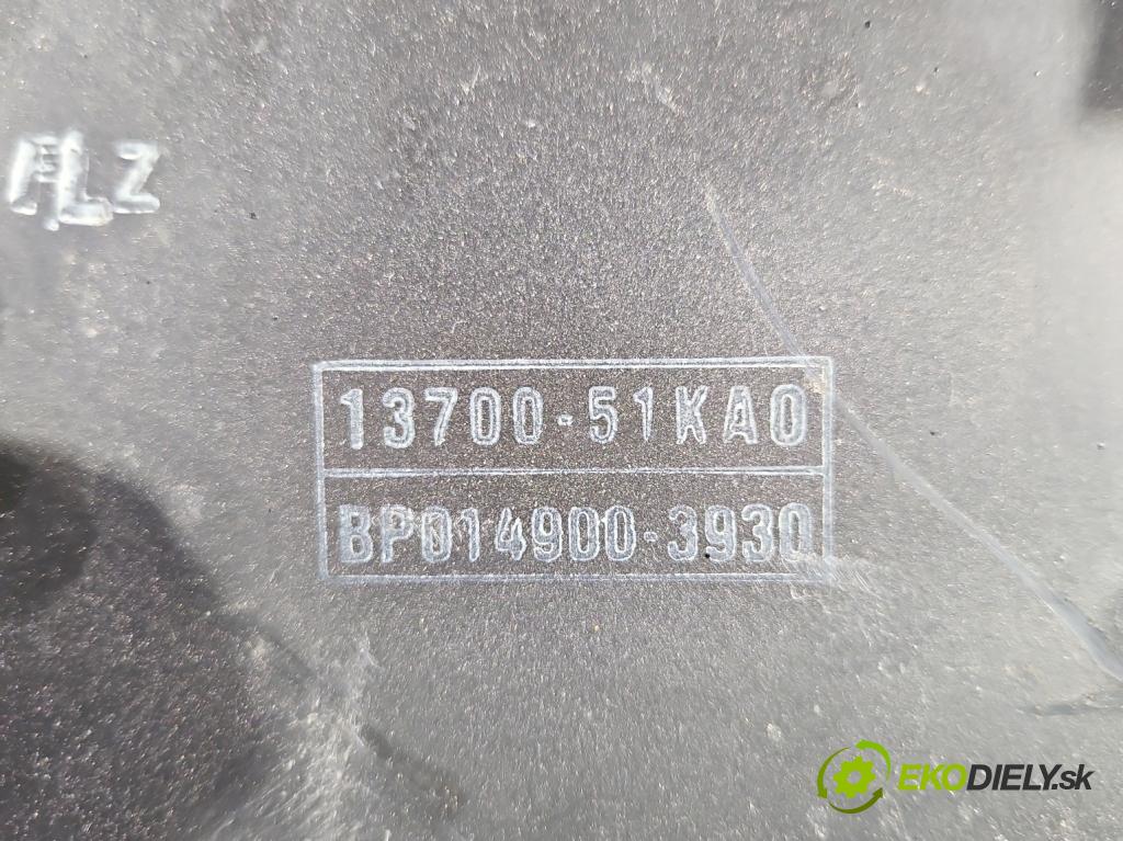 Opel Agila B 2008-2014 1.0 12V 65 hp manual 48 kW 996 cm3 5- obal filtra vzduchu 13700-51KA0 (Kryt vzduchového filtru)