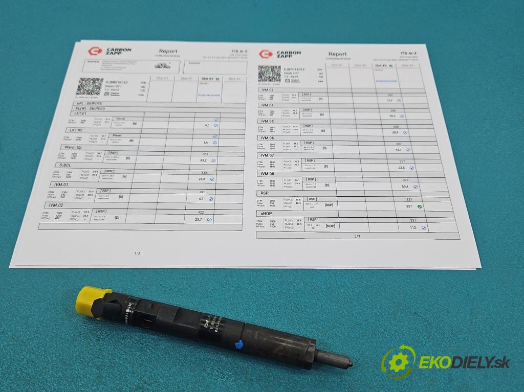 Renault Clio II 1998-2012 1.5 dci 82 hp manual 60 kW 1461 cm3 3- vstřikovač EJBR01801Z (Vstřikovač paliva)
