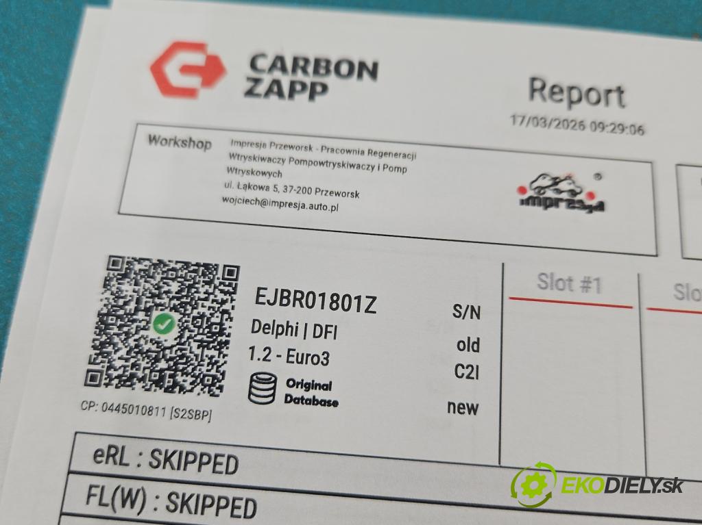 Renault Clio II 1998-2012 1.5 dci 82 HP manual 60 kW 1461 cm3 3- vstrek EJBR01801Z (Vstrekovač paliva)