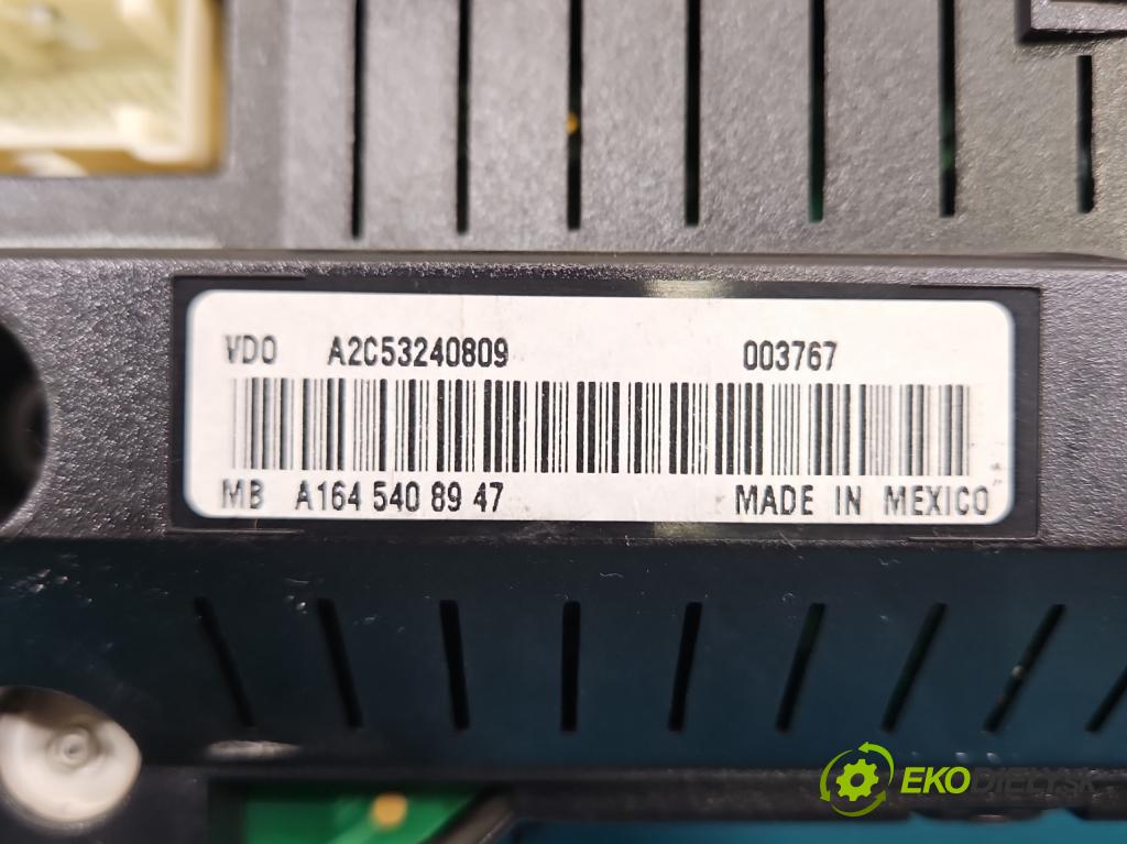 Mercedes ML W164 2005-2011 3.0 CDI V6 224hp automatic 165 kW 2987 cm3 5- prístrojovka/ budíky A1645408947 (Prístrojová doska)