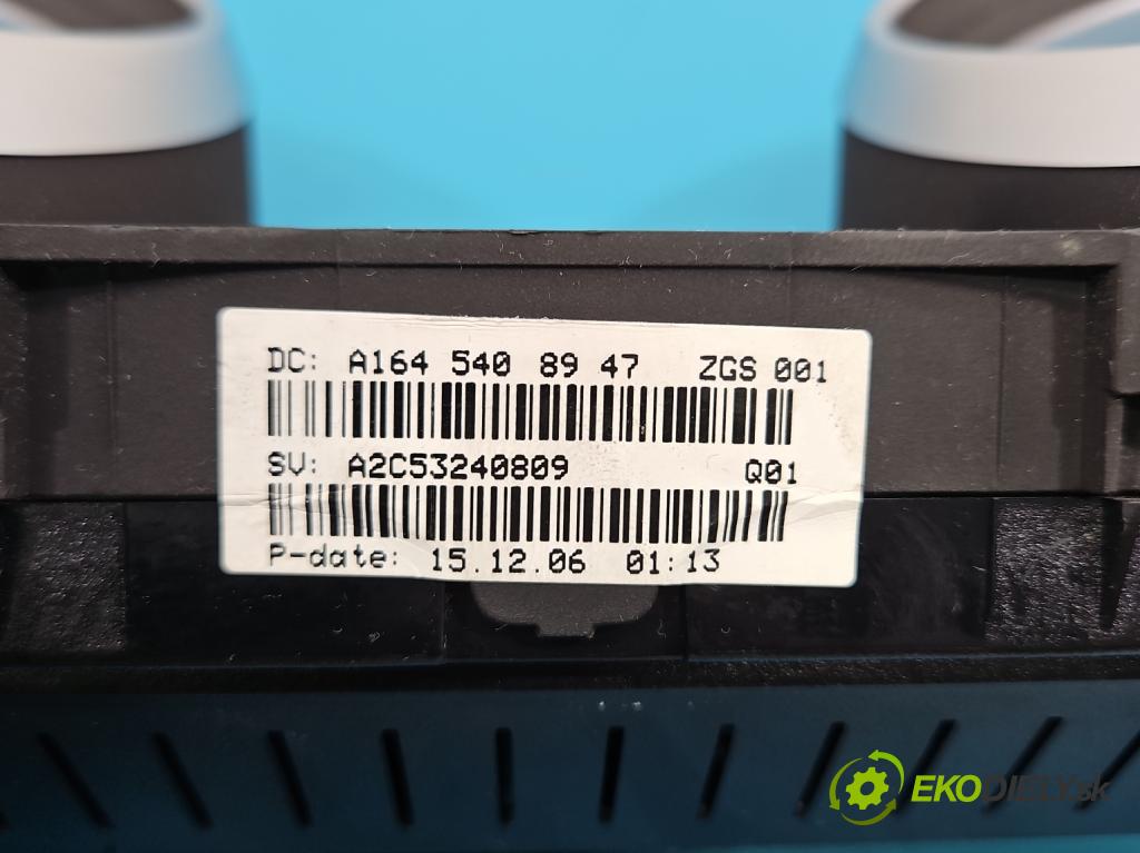 Mercedes ML W164 2005-2011 3.0 CDI V6 224hp automatic 165 kW 2987 cm3 5- prístrojovka/ budíky A1645408947 (Prístrojová doska)