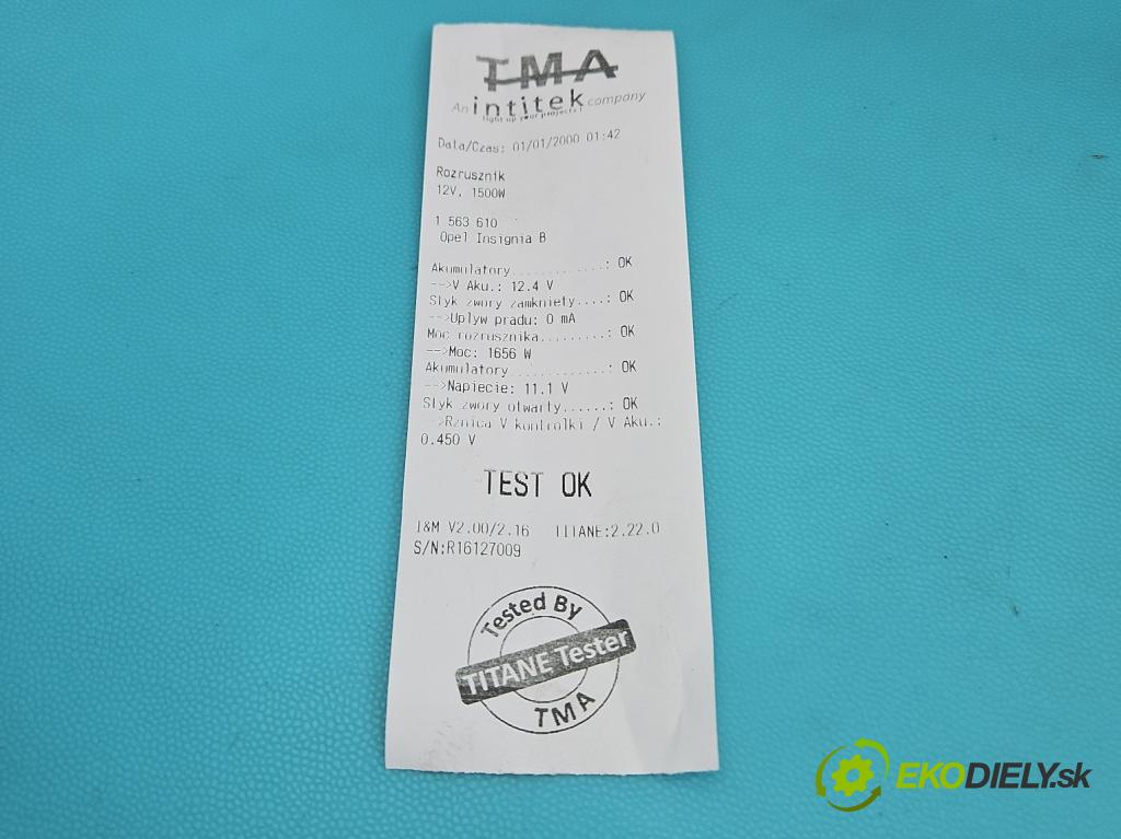 Opel Insignia B 2017-2022 2.0 T 260 HP automatic 191 kW 1998 cm3 5- štartér 438000-2410 (Štartér)