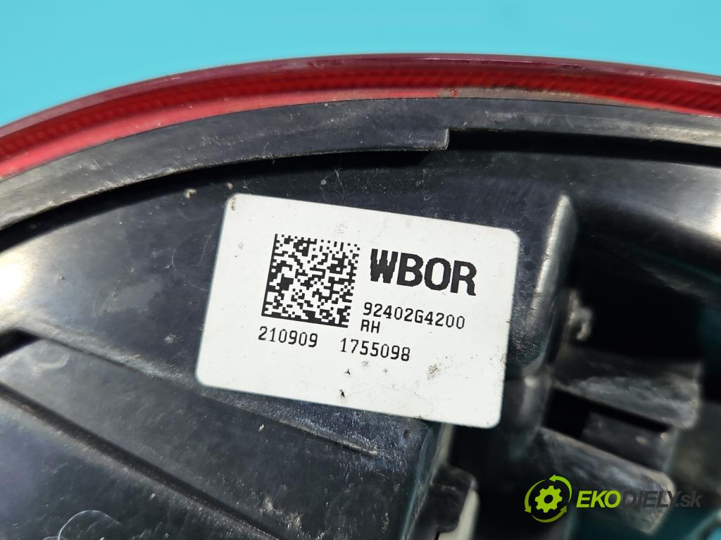 Hyundai I30 III 2016- 1.6 crdi 116 hp manual 85 kW 1598 cm3 5- světlo zadní pravé 92402G4200 (Klika dveří ostatní)