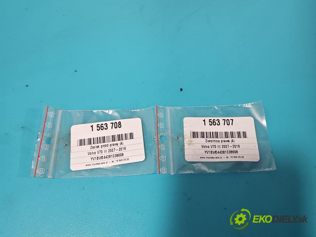 Volvo V70 III 2007-2016 2.0 16V 145 HP manual 107 kW 1999 cm3 5- brzdič predné pravý  (Kľučka dverí ostatné)