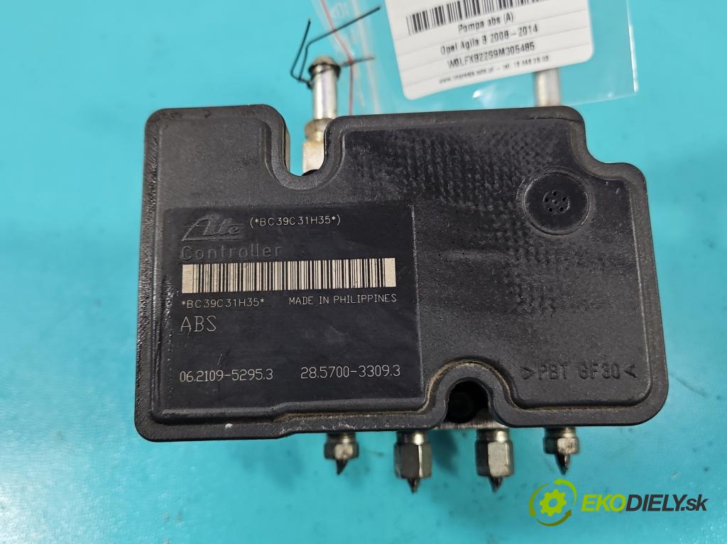 Opel Agila B 2008-2014 1.0 12V 65 hp manual 48 kW 996 cm3 5- čerpadlo abs 51K0 (Pumpa ABS)