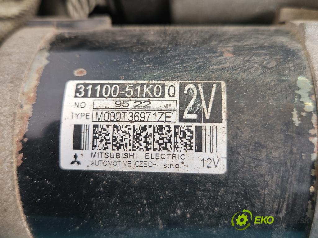 Opel Agila B 2008-2014 1.0 12V 65 HP manual 48 kW 996 cm3 5- štartér M000T36971ZE (Štartér)