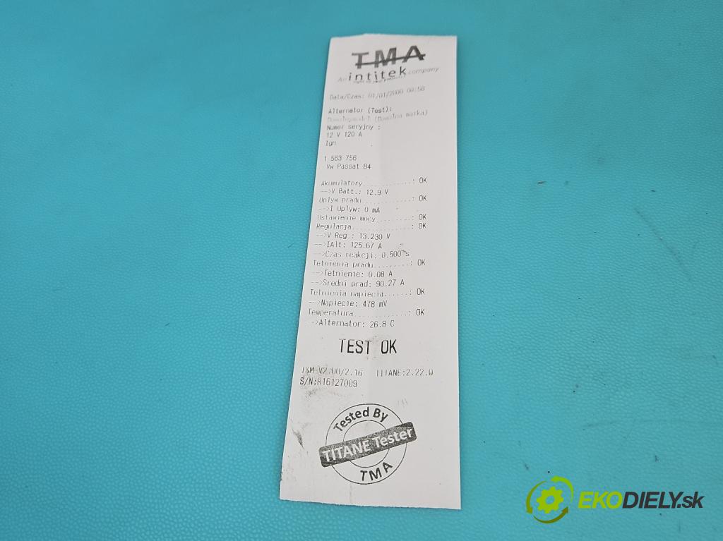 Vw Passat B4 1993-1997 1.9 tdi 90 HP manual 66 kW 1896 cm3 5- Alternator (Alternátor)