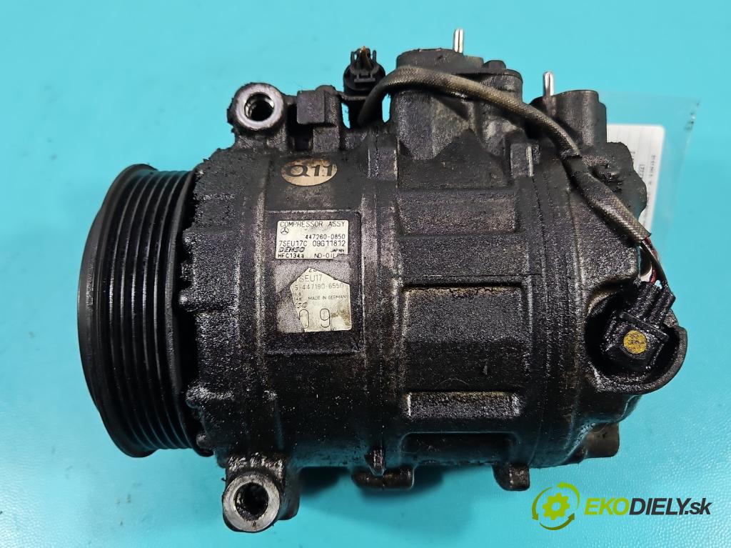 Mercedes S W221 2005-2013 3.5 V6 272 HP automatic 200 kW 3498 cm3 4- Kompresor: klimatizácie 447260-0850 (Kompresor klimatizácie)
