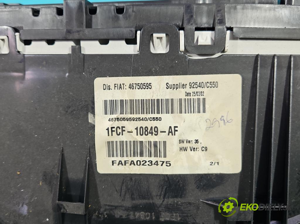 Fiat Stilo 1.2 16V 80 hp manual 59 kW 1242 cm3 3- Přístrojová deska 46750595 (Přístrojová deska)