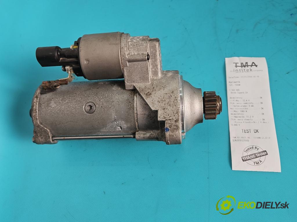 Skoda Superb IV 2023- 2.0 TDI 150 hp automatic 110 kW 1968 cm3 5- startér: 02E911022C (Startér)