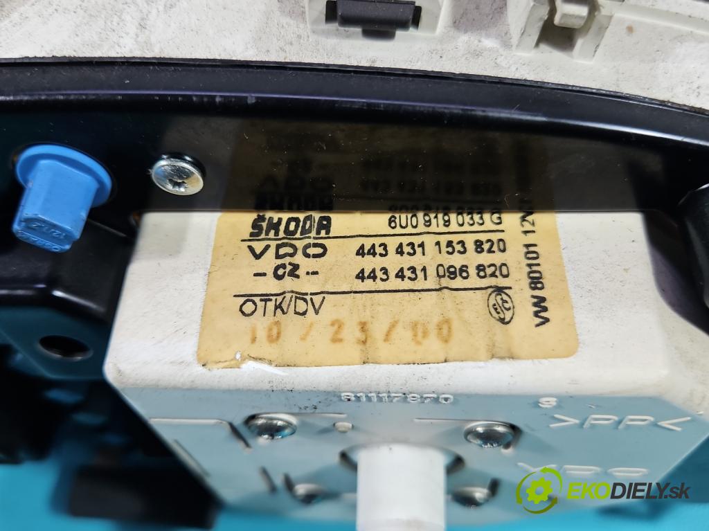 Skoda Felicia 1.3 mpi 68 hp manual 50 kW 1289 cm3 5- Přístrojová deska 6U0919033G (Přístrojová deska)