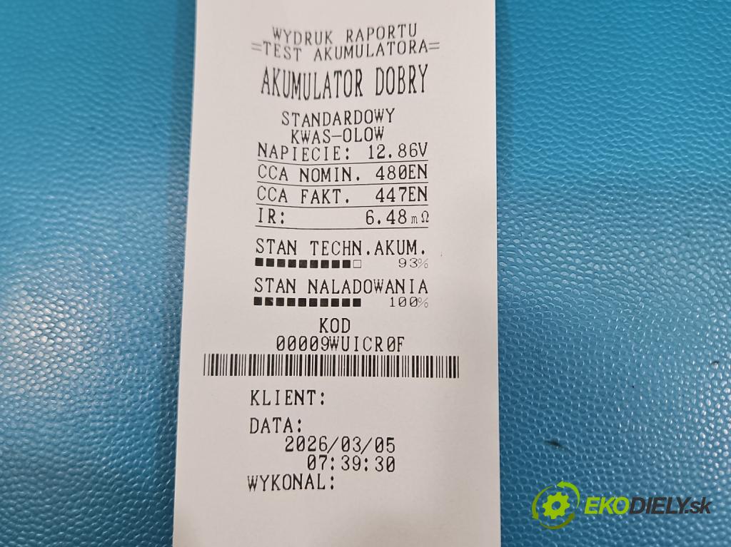 Opel Astra II 1998-2009 1.7 dti 75 HP manual 55 kW 1686 cm3 4- Akumulator automobilovy