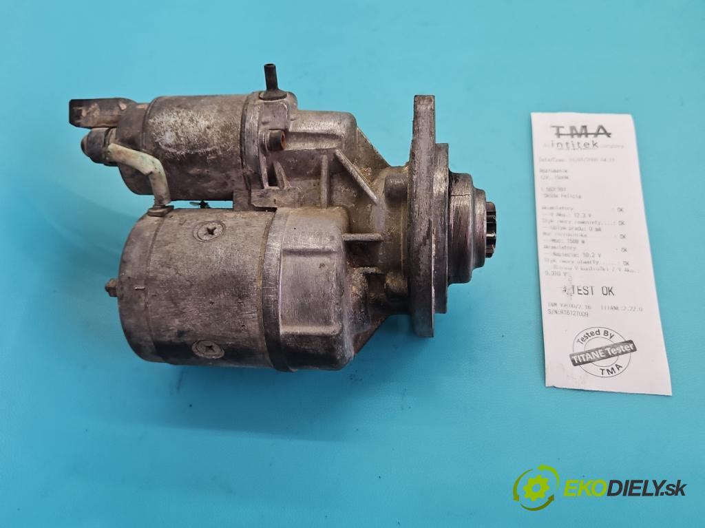 Skoda Felicia 1.3 mpi 68 hp manual 50 kW 1289 cm3 5- startér: 047911023G (Startér)