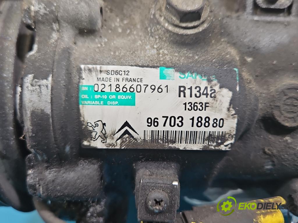 Peugeot 207 1.4 8V 73 HP manual 54 kW 1360 cm3 5- Kompresor: klimatizácie 9670318880 (Kompresor klimatizácie)