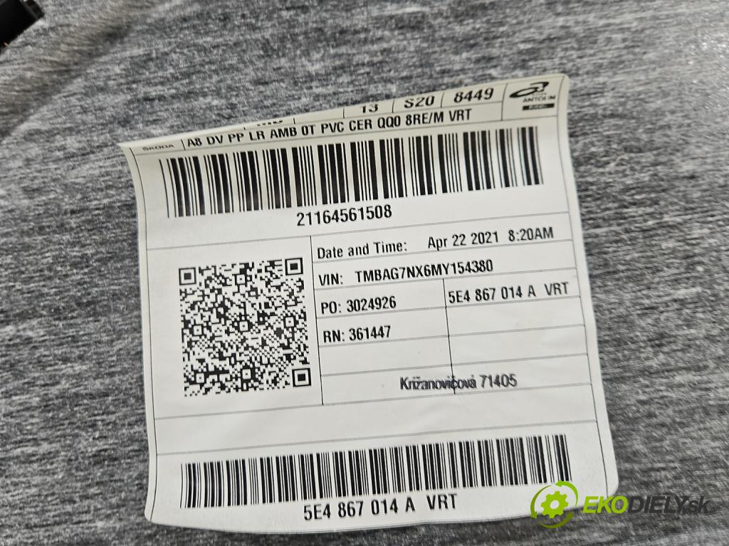 Skoda Octavia IV 2019- 2.0 TDI 116 hp manual 85 kW 1968 cm3 5- Tapacír: dveře přední pravé