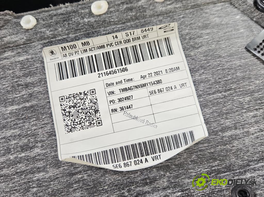 Skoda Octavia IV 2019- 2.0 TDI 116 hp manual 85 kW 1968 cm3 5- Tapacír: dveře zadní pravé