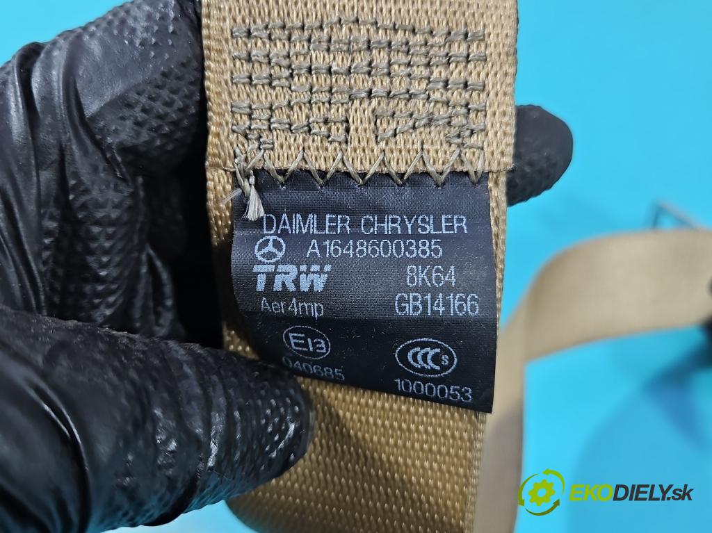 Mercedes ML W164 2005-2011 3.0 CDI V6 224hp automatic 165 kW 2987 cm3 5- pas bezpečnosť: zadné ľavý A1648600385