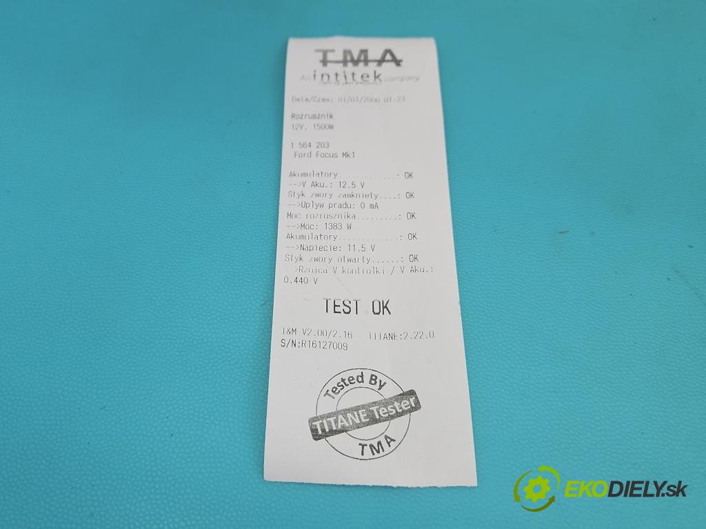 Ford Focus Mk1 1998-2004 1.4 16V 75 hp manual 55 kW 1388 cm3 5- startér: YS4U-11000-AA (Startér)