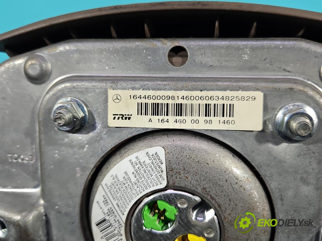 Mercedes ML W164 2005-2011 3.0 CDI V6 224hp automatic 165 kW 2987 cm3 5- airbag vzduch: Řidiči: A1644600098 (Airbag)